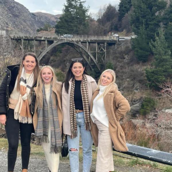 a group of people posing for the camera